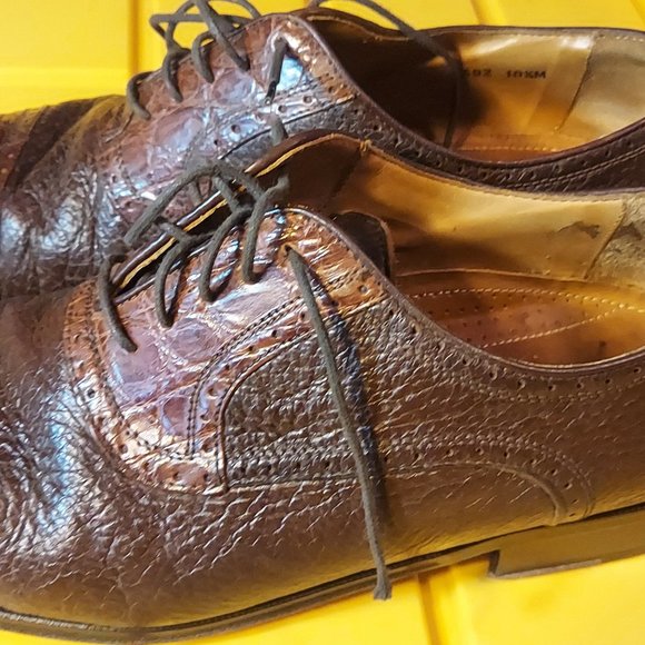 Andrea Crocodile Lace Up in Cognac by Zelli Italia - Picture 8 of 12